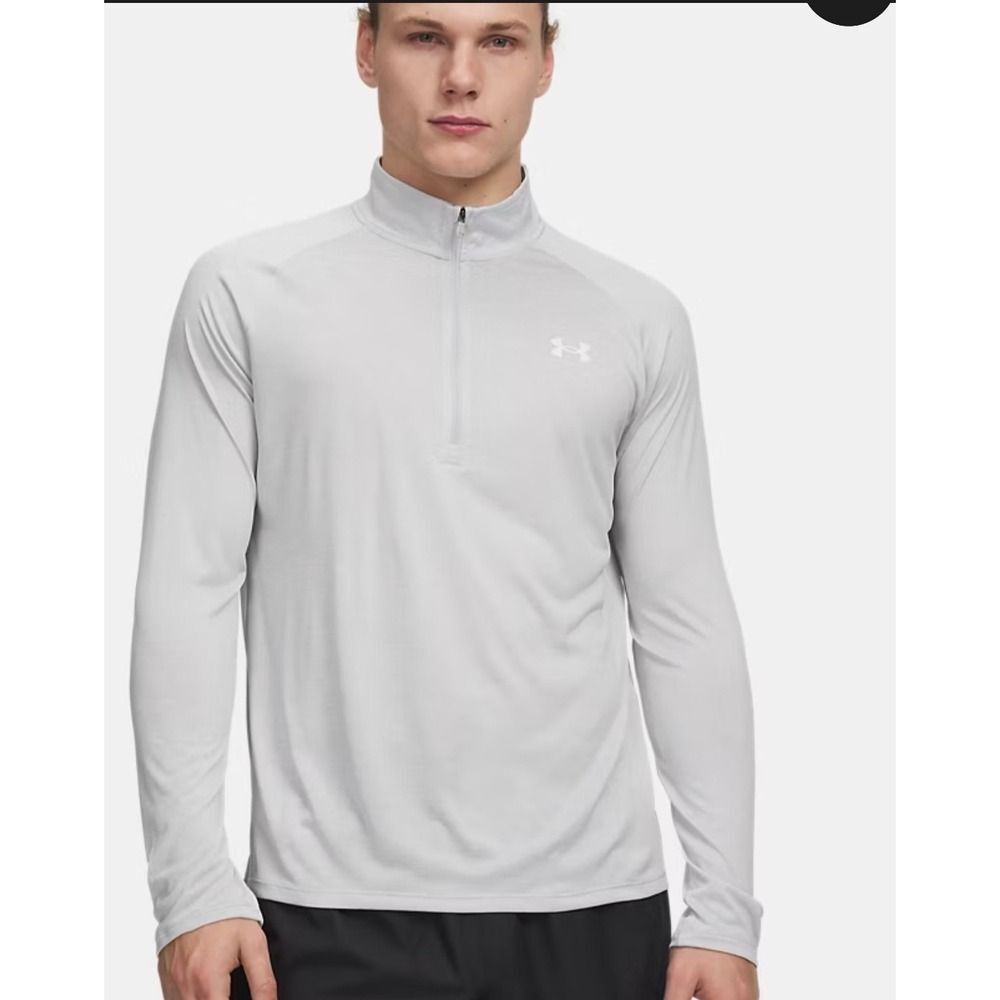 *NWT* Men's Under Armour Tech 2.0 Half-Zip Top Color Halo Gray LARGE